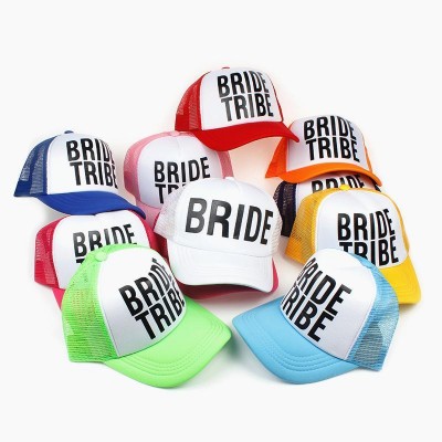 new BRIDE TRIBE Print Mesh  Wedding Baseball Cap Party Hat Brand Bachelor C  eb-67469021
